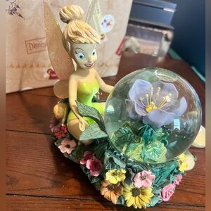 Authentic Disney World Tinker Bell with Floral Globe New w/ Box